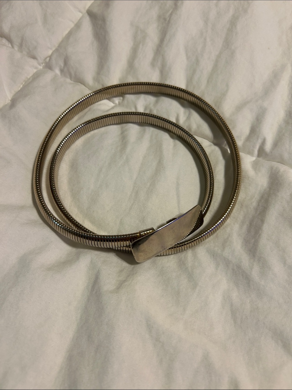 70s/80s Gold made in USA elastic stretch snake belt